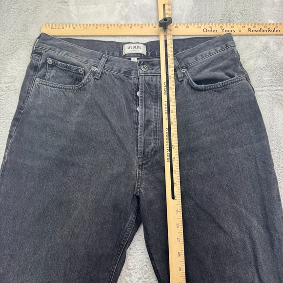 Agolde Los Angeles Jeans Womens 31 Gray Denim Medium Wash Button Fly Outdoor - Picture 6 of 8